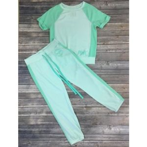 PINK Victoria's Secret Green Matching Joggers Set